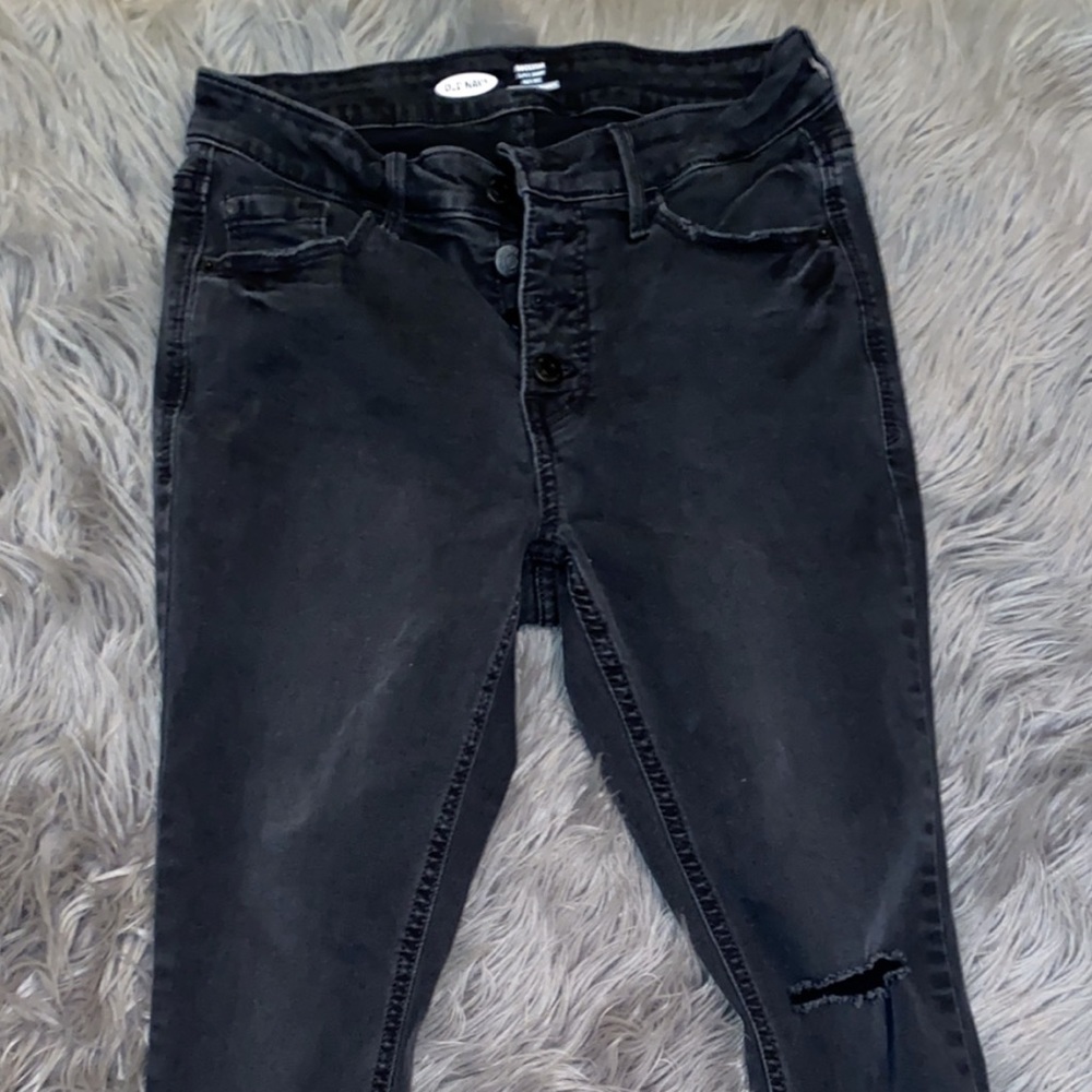 Black high rise jeans